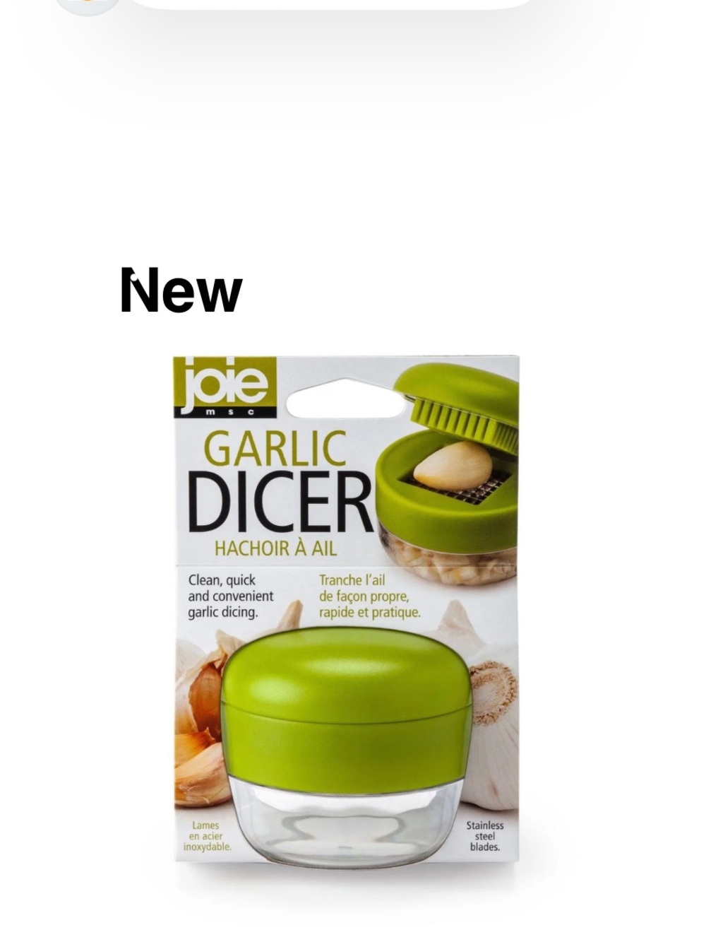New Joie Garlic Dicer with tags green ⭐️⭐️⭐️⭐️